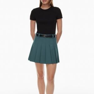 Aritzia Sunday Best Olive Micro Skirt color Outerspace